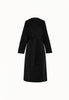 Cashmere Wrap Coat in Black