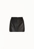 Leather Mini Skirt in Black