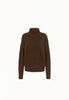 Cashmere Roll Neck Jumper in Brown