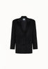 Cashmere Wool Blend Oversized Blazer in Black