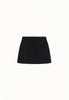 Cashmere Wool Blend Mini Skirt in Black