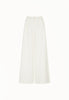 Twill Pleated Trouser in White