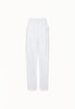 Linen High-Rise Trouser in White