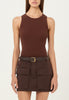 Cargo Pocket Mini Skirt in Brown
