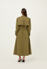 Cargo Trench Coat in Army Green