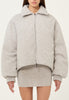 Cashmere Bomber Jacket in Grey