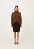 Cashmere Roll Neck Jumper in Brown