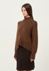 Cashmere Roll Neck Jumper in Brown