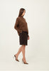 Cashmere Roll Neck Jumper in Brown