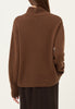 Cashmere Roll Neck Jumper in Brown