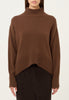 Cashmere Roll Neck Jumper in Brown