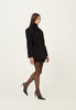 Cashmere Wool Blend Oversized Blazer in Black