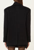 Cashmere Wool Blend Oversized Blazer in Black