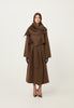 Cashmere Wool Blend Oversized Scarf in Brown