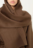 Cashmere Wool Blend Oversized Scarf in Brown