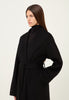 Cashmere Wrap Coat in Black