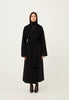 Cashmere Wrap Coat in Black