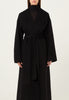 Cashmere Wrap Coat in Black