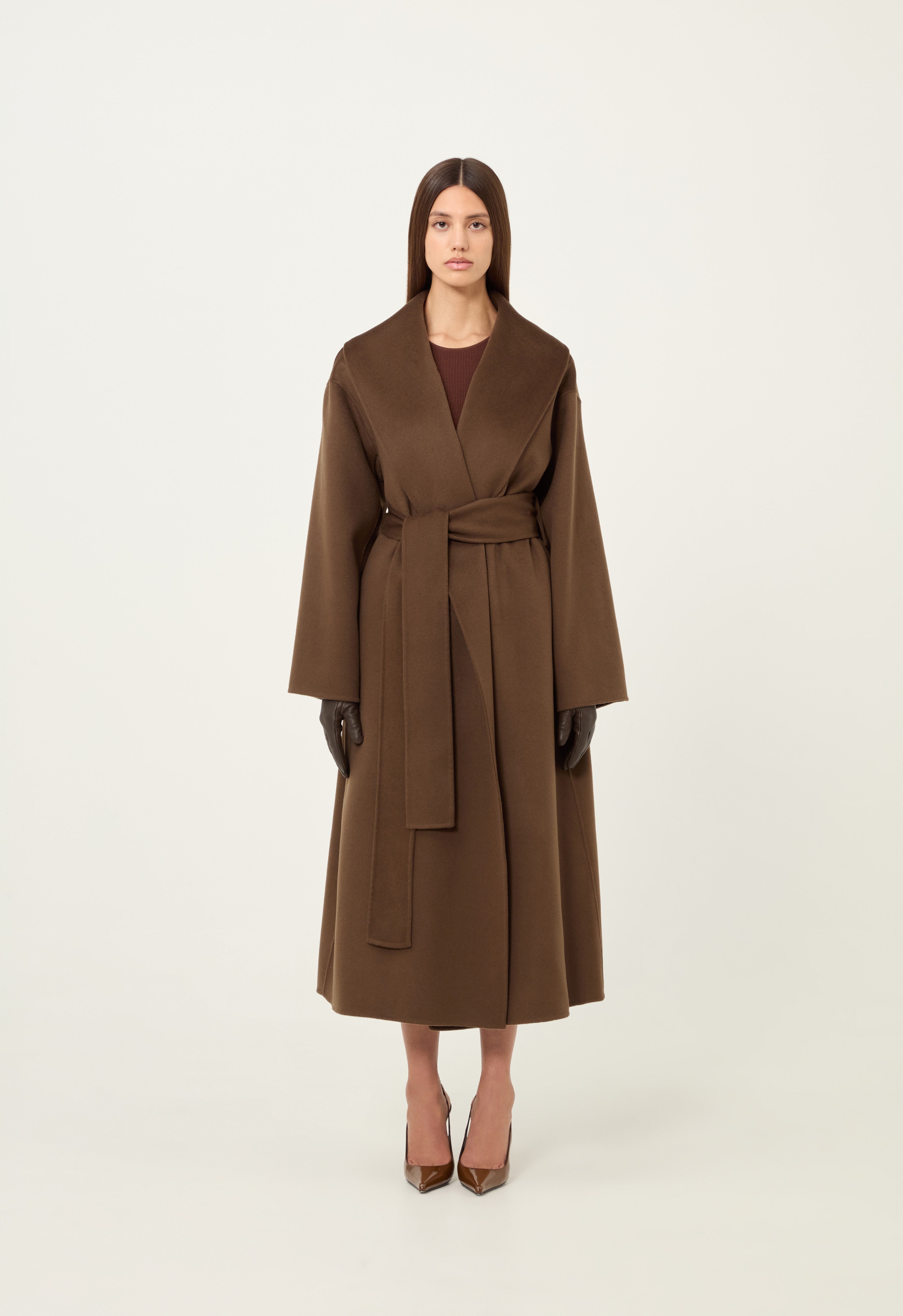 Cashmere wrap coat deals