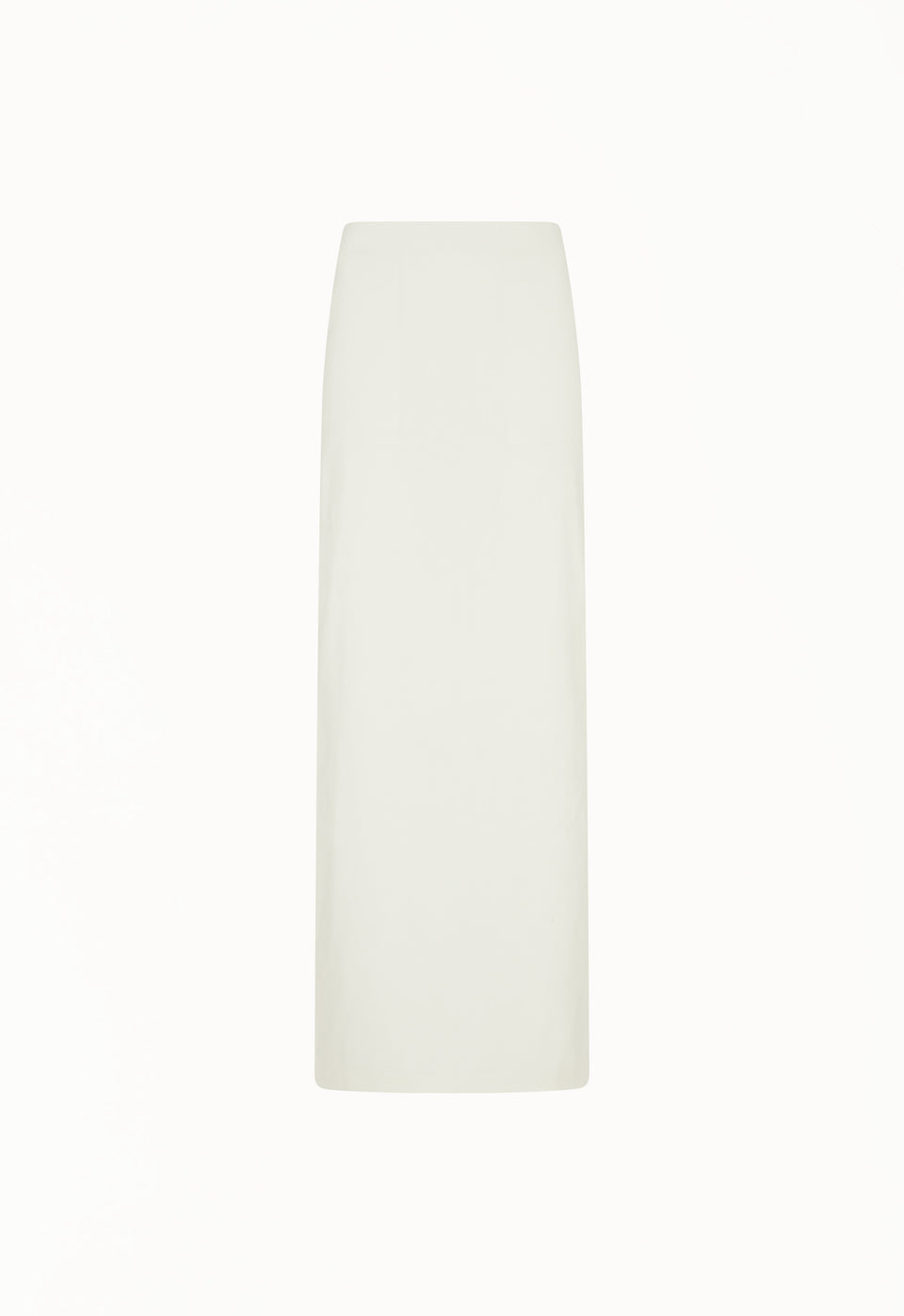 Linen Column Maxi Skirt in White