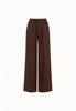 Linen Drawstring Pant in Brown