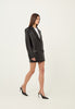 Leather Oversized Blazer in Black