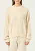 Cashmere Cable Oversized Jumper in Bone