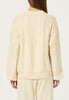 Cashmere Cable Oversized Jumper in Bone