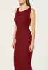 Knit Tank Maxi Dress in Deep Red