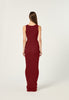 Knit Tank Maxi Dress in Deep Red