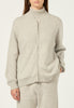 Cashmere Zipper Cardigan in Grey