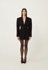 Wool Contoured Blazer Mini Dress in Black