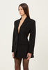 Wool Contoured Blazer Mini Dress in Black