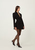 Wool Contoured Blazer Mini Dress in Black